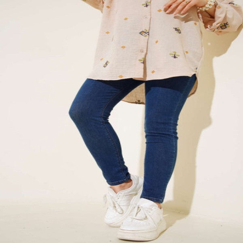 High Waist Slim Leg Trousers Jeans