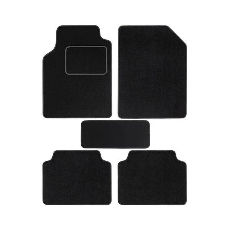 Car Carpet Mat Non-Slip Based Car Mat Black 5 Pieces