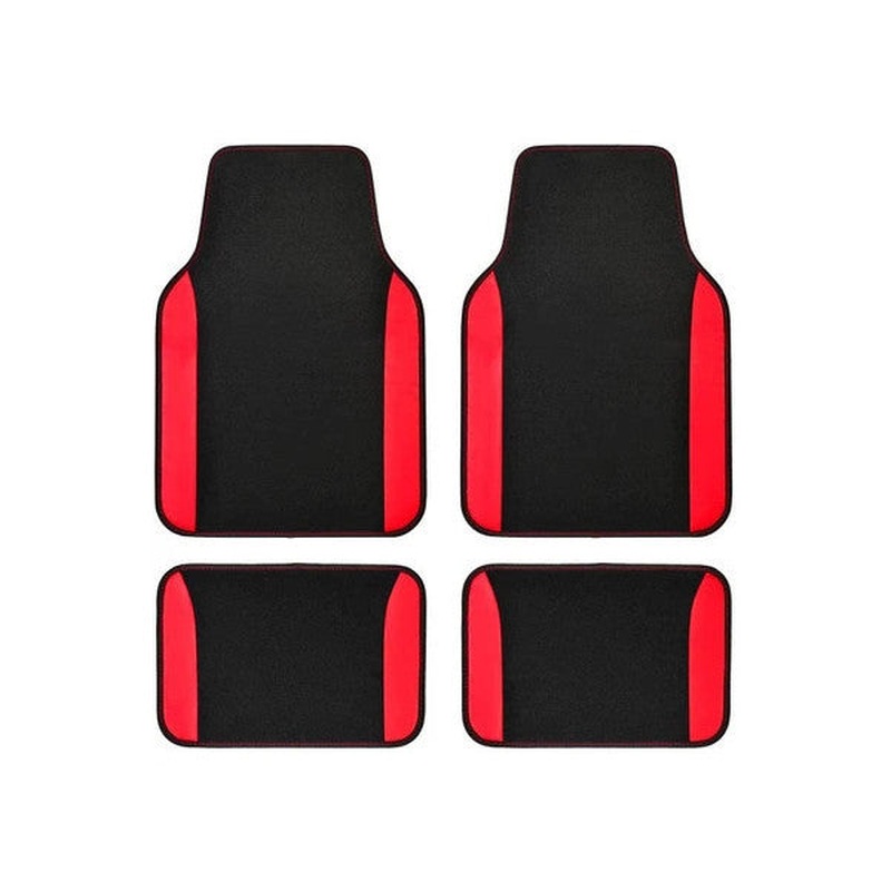 Car Mat Carpet Set Universal Liquid Proof Luxury Car Mat Red Suitable For All Vehicles