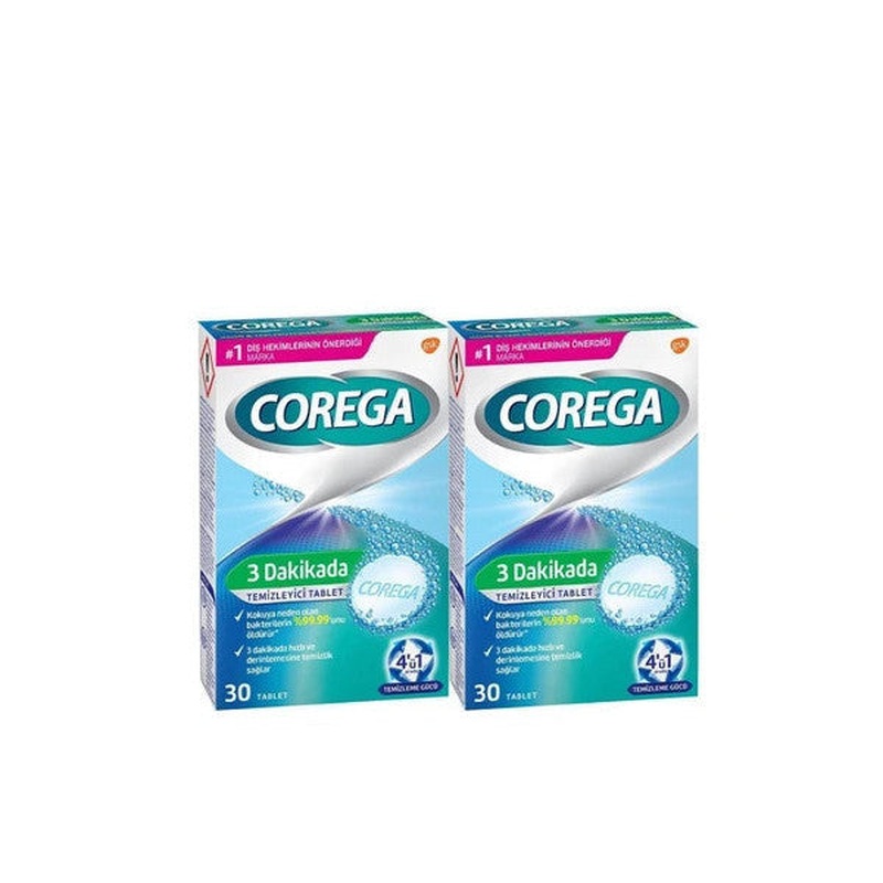 Corega Cleanser Bio Denture Cleaning Tablet 30 X 2 Pcs