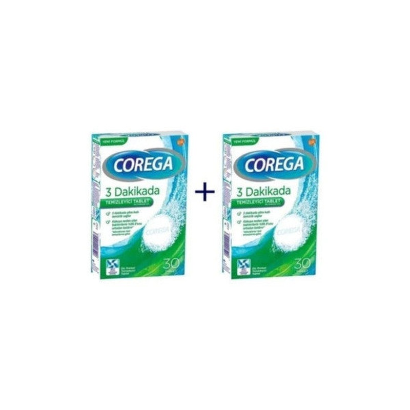 Corega Denture Cleaner Tablet 30 Pcs - 2 Boxes