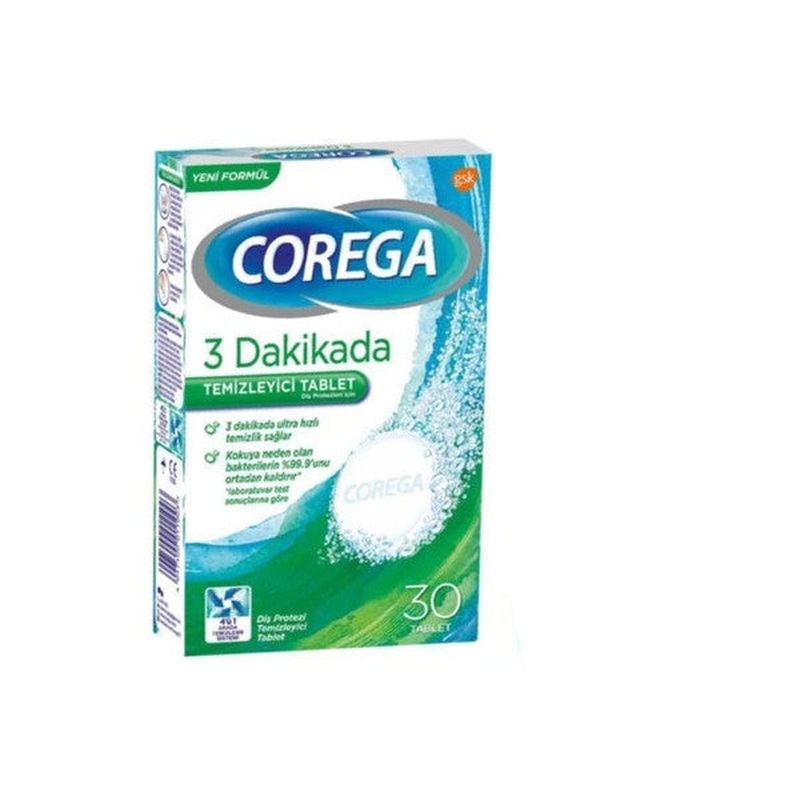 Corega Teeth Cleaner 30 Tablets 4047400011003