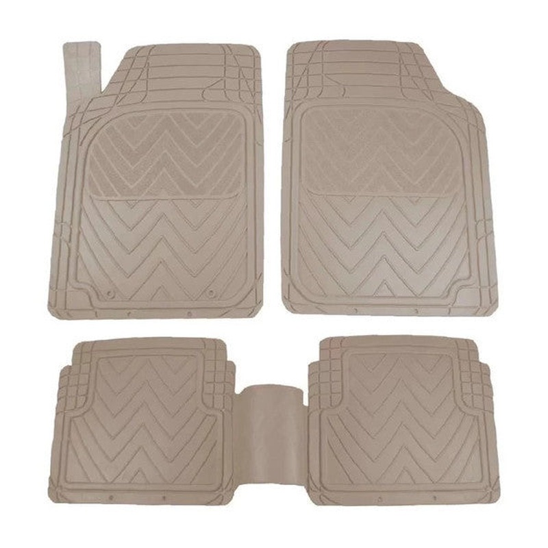 Floor Mats for Chevrolet Silverado 19801990 Beige Car Mat TPE Waterproof Heavy Duty