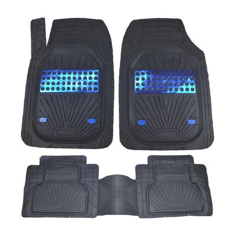 Floor Mats for Tesla Model Y Blue Car Mat TPE Waterproof Heavy Duty