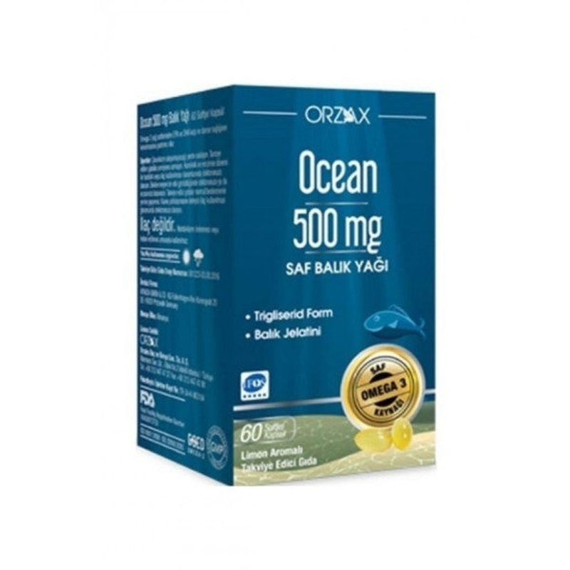 Ocean Fish Oil 500Mg Food Supplement 60 Capsules