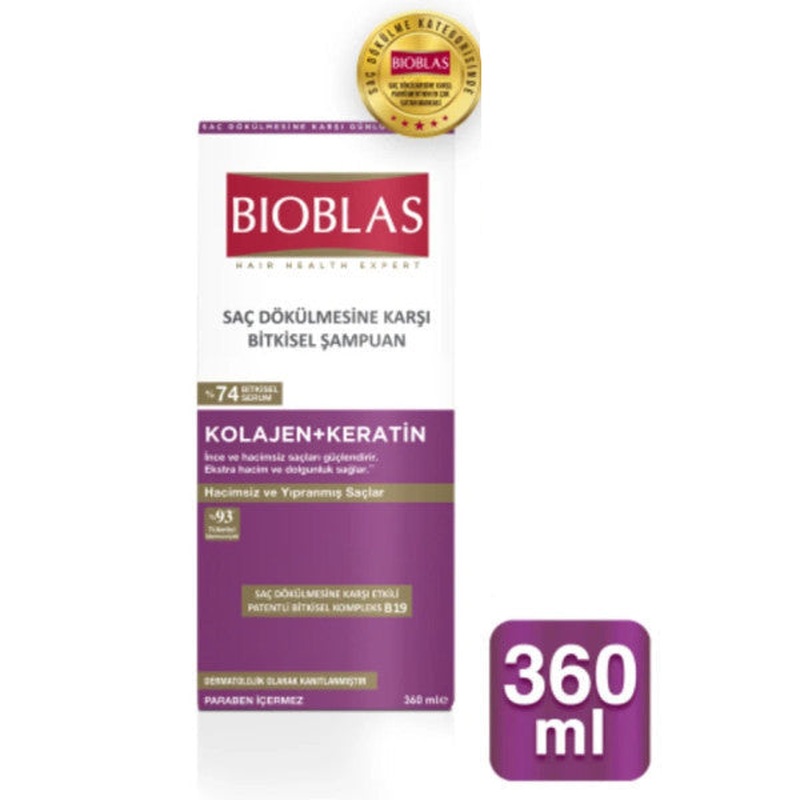 Bioblas Collagen Keratin Shampoo 360 Ml