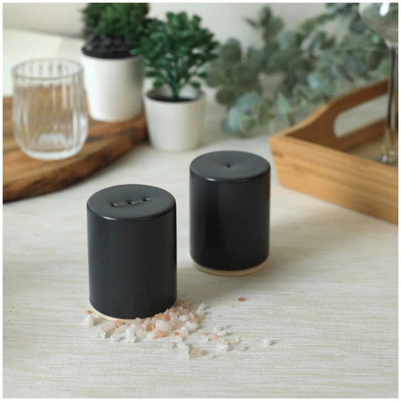 Keramika Dark Grey Stackable Salt / Pepper Shaker 6 Cm