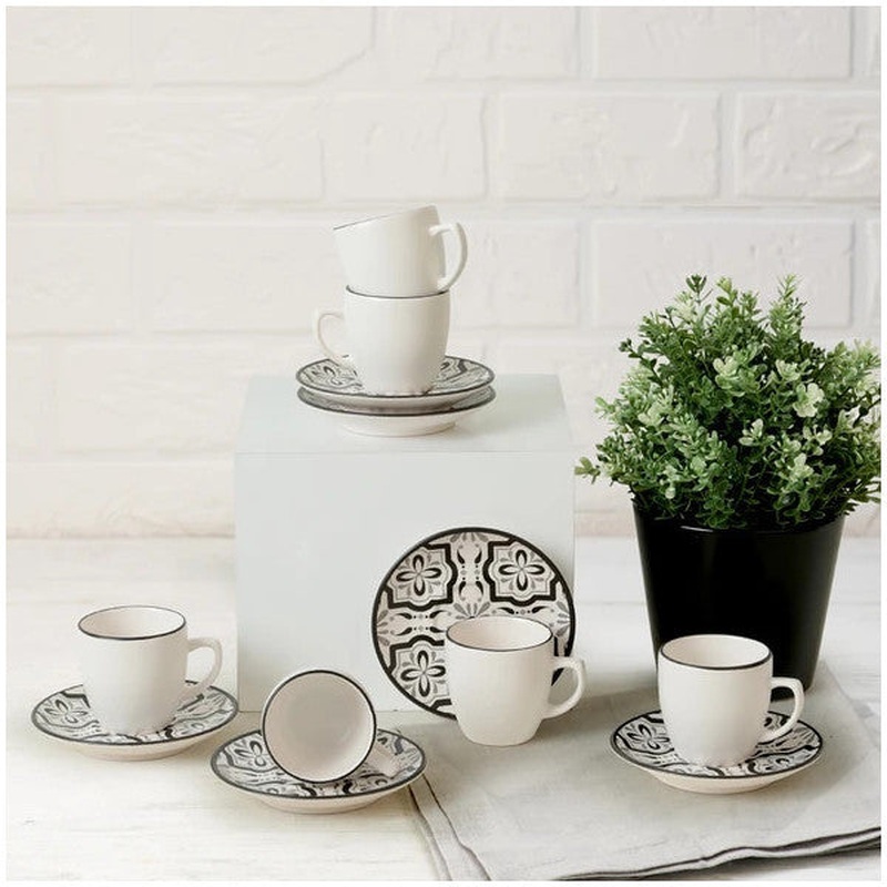 Keramika Keraart Aspen Coffee Cup Set 12 Pieces For 6 People - 19985