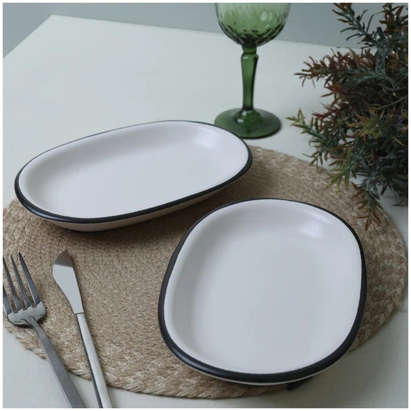 Keramika Simply Hitit Boat Plate 22 Cm 2 Pieces 19985