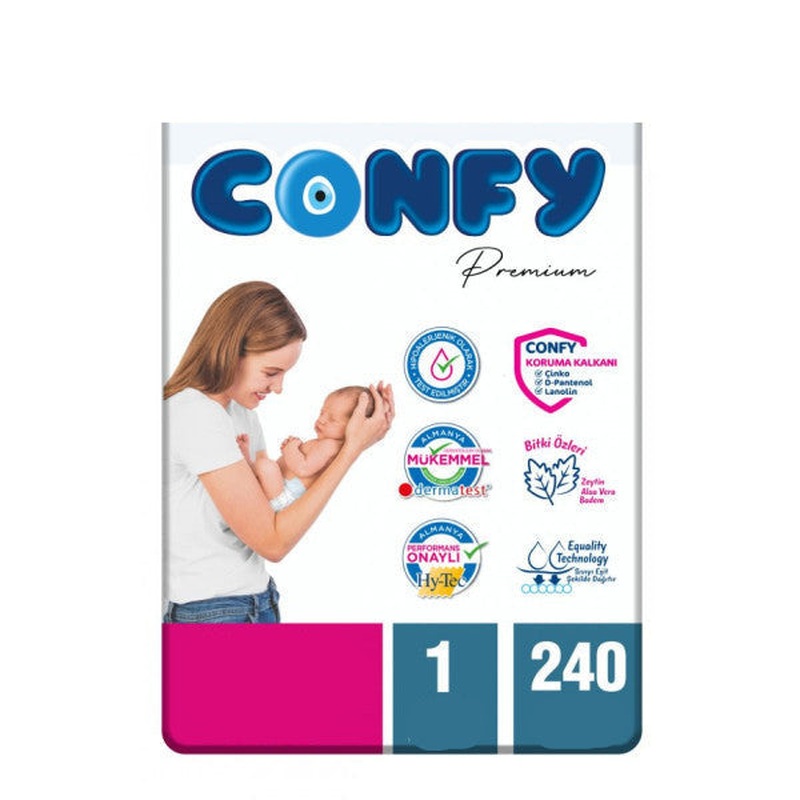 Premium Size 1 Baby Diaper Newborn 2 - 5 Kg 240 Pcs