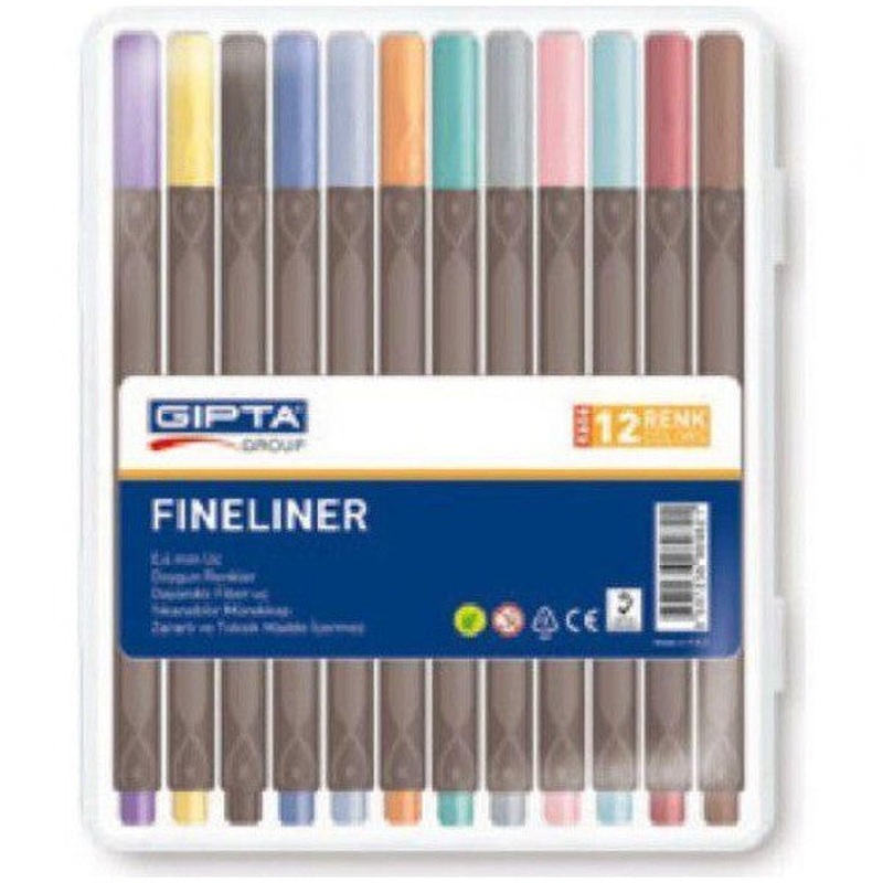 Gpta Fineliner 0.4 MM Triangle 12 Colors K606