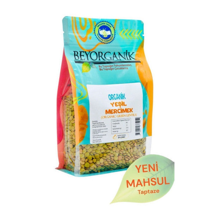 Beyorganik Organic Green Lentils 500Gr