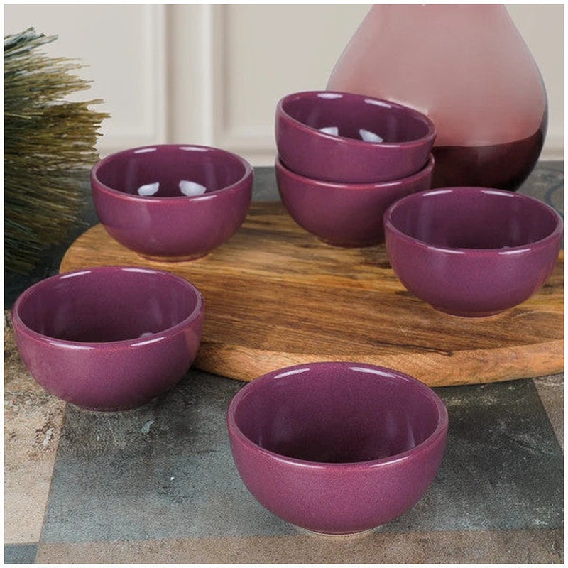 Keramika Cloud Purple Snack/sauce Bowl 8 Cm 6 Pieces