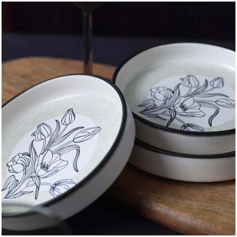 Keramika Shade Flowers Stackable Snack / Sauce Bowl 14 Cm 6 Pieces 21847