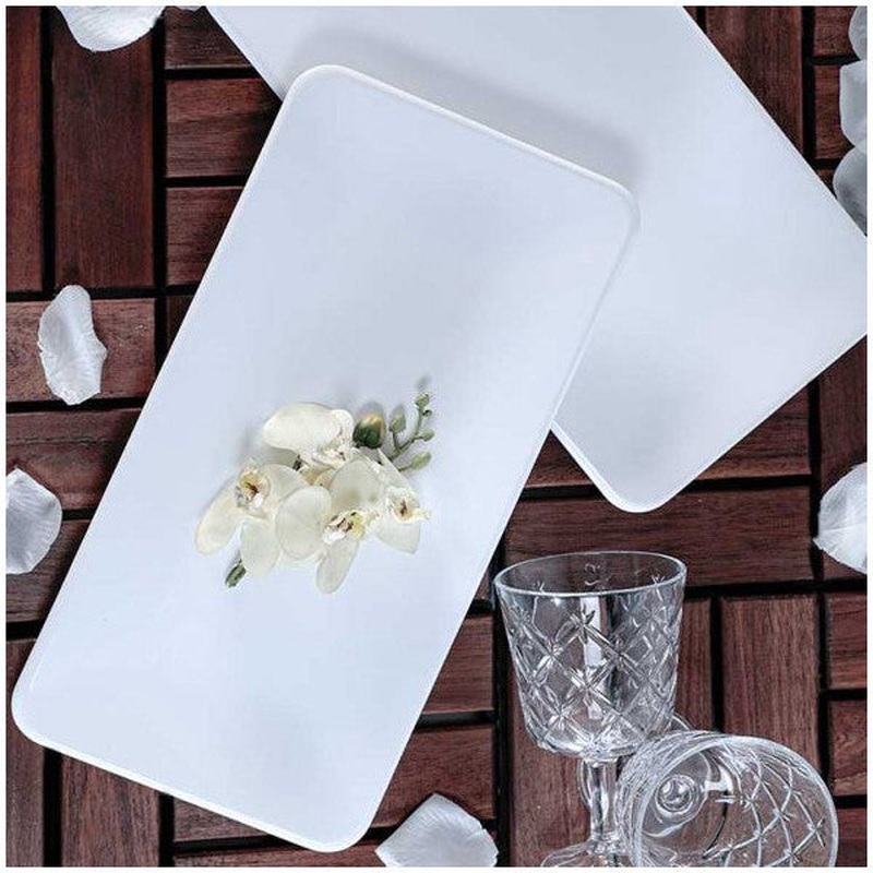 Keramika White Siera Boat Plate 33 Cm 2 Pieces