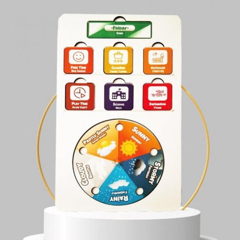 Moon Beavers My Daily Plan Wooden Educational Game