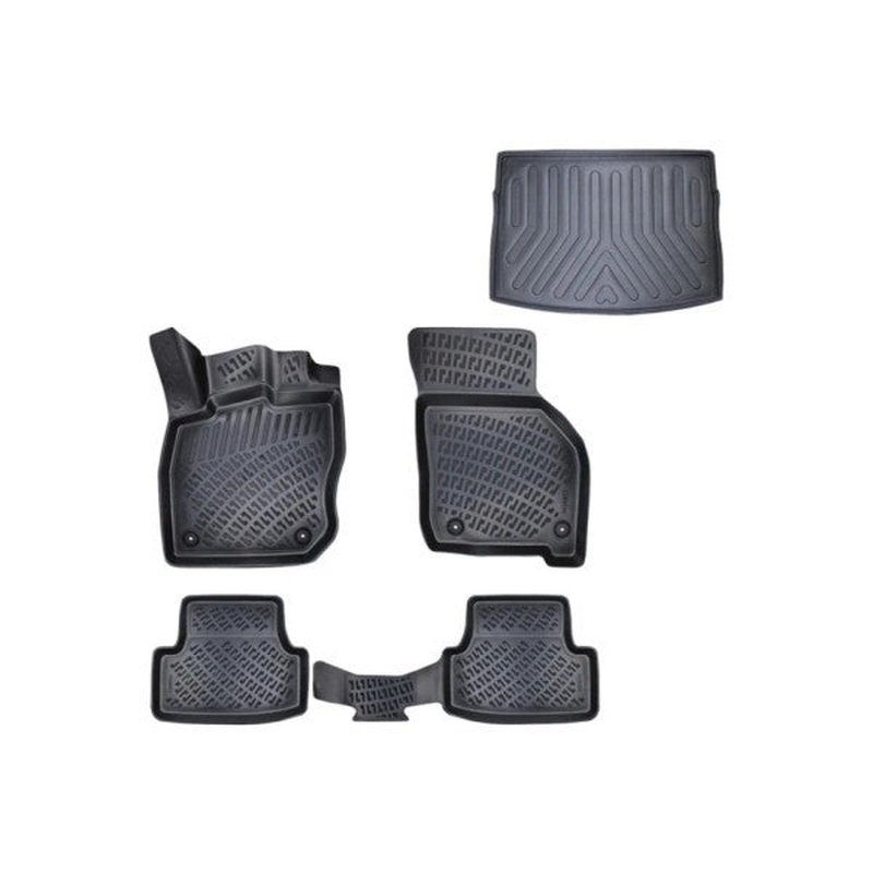 Floor Mats and Cargo Liner for Golf 8 2021-2025 3D Black