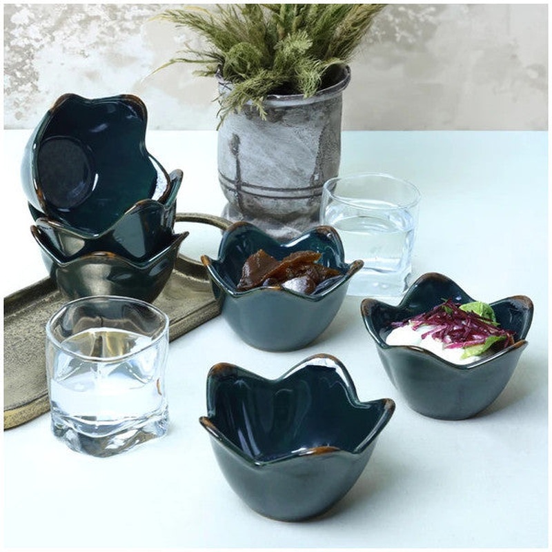 Keramika Emerald Lily Snack Bowl 12 Cm 6 Pieces