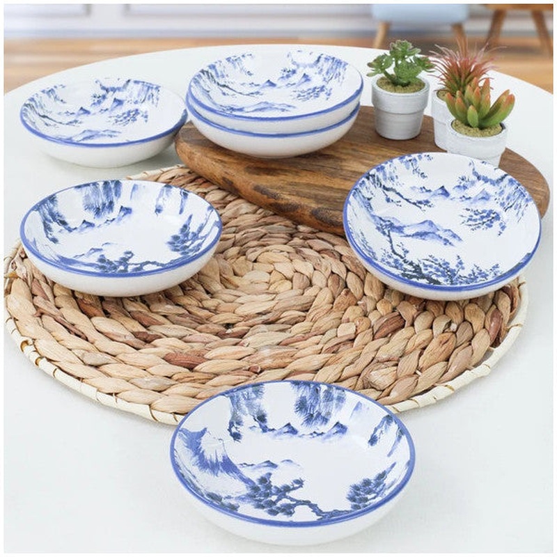 Keramika Keraart Blue Mountains Ring Snack/sauce Bowl 13 Cm 6 Pieces - 19990/19991