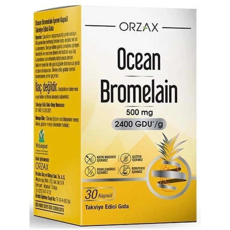 Orzax Ocean Bromelain 500Mg 30 Softjel