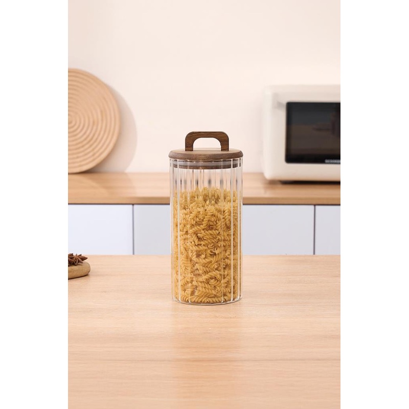 Mien Acacia Jar With Lid 1250 Ml