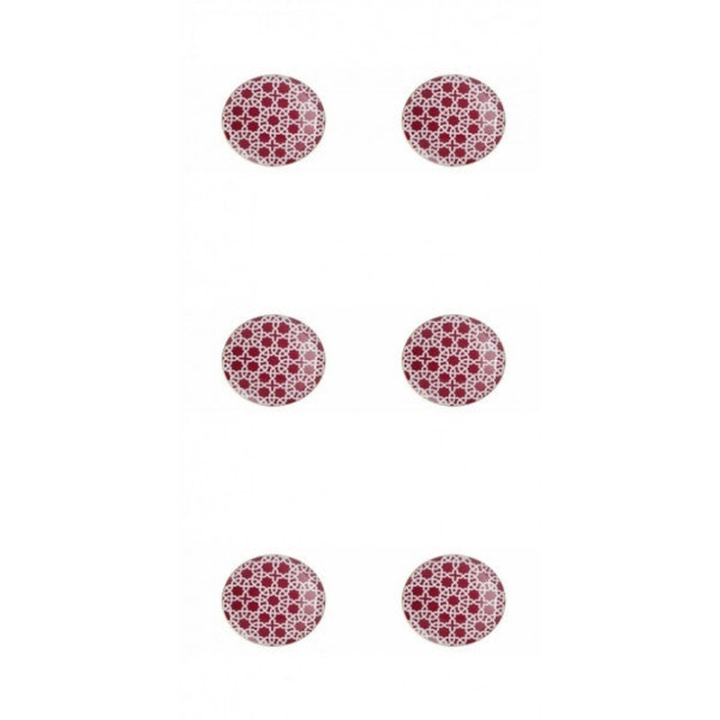 Porland Morocco Pattern Fuchsia Flat Plate 28Cm 6 Pieces