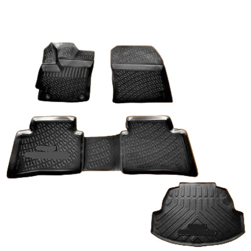 Floor Mats and Cargo Liner for Toyota Corolla Sedan 2019 or Newer 3D Black Set