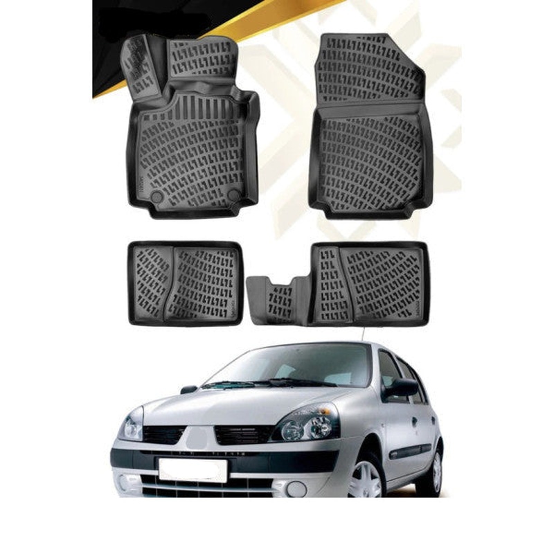 Floor Mats for Renault Clio 2 1998-2005 3D Floor Mats With Raised Edges