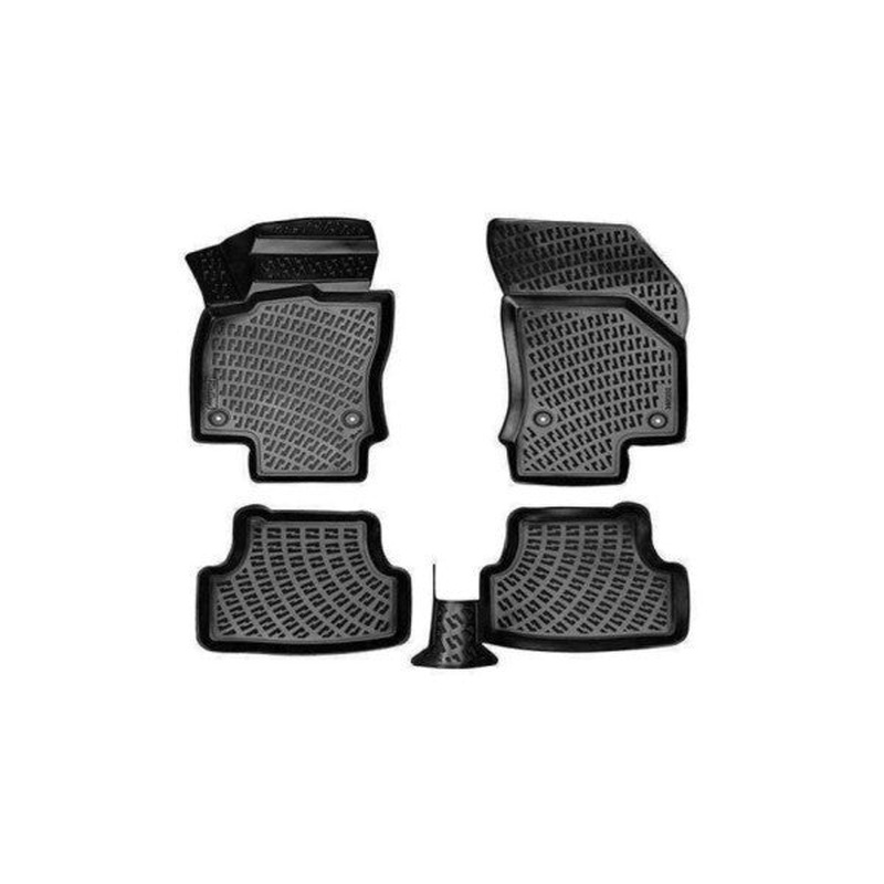Floor Mats for Volkswagen Golf 7-7.5 2013-2020 3D  Mat Black