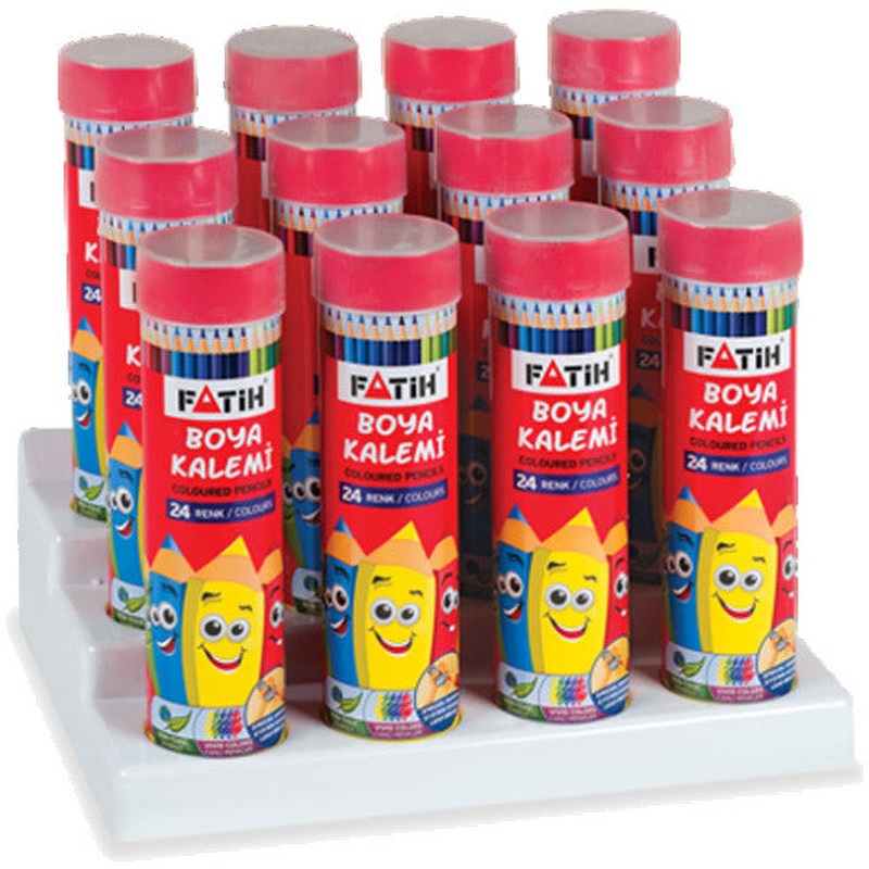 Fatih Dry Paint Metal Tube Box Full Size 24 Colors 33224