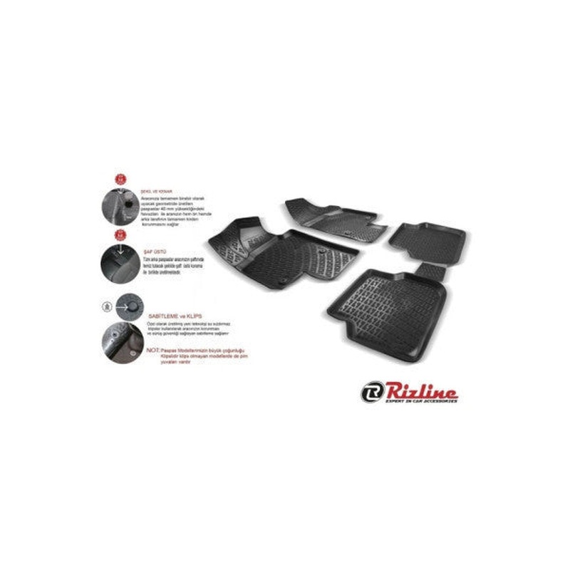 Floor Mats for Bmw 3 Series F30 X Drive 2011-2019 Black 3D Floor Mats