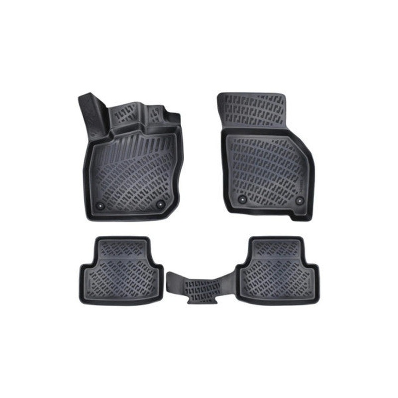 Floor Mats for Volkswagen Golf 7 2012-2019 Black 3D Floor Mats Set