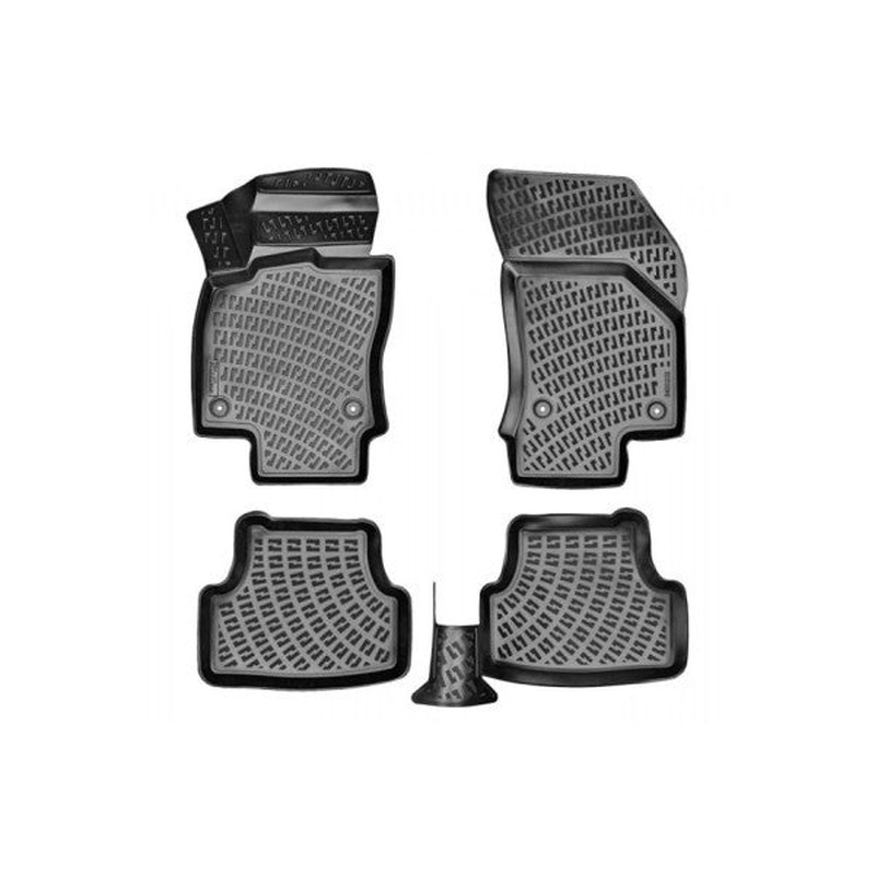 Floor Mats for Volkswagen Polo 6C 2017 Black 3D Floor Mats