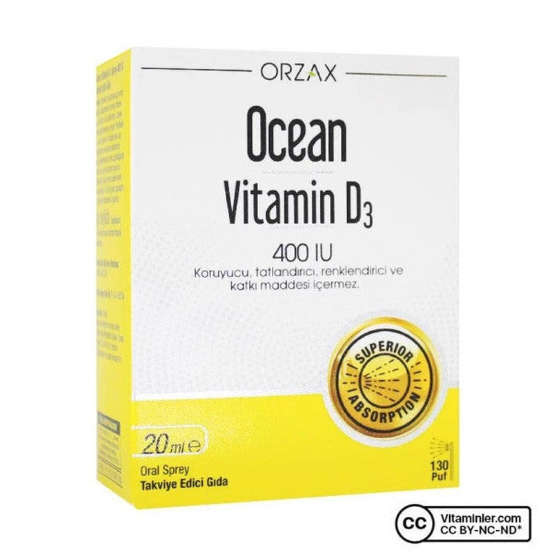Ocean Vitamin D3 400 Iu Oral Spray 20 Ml