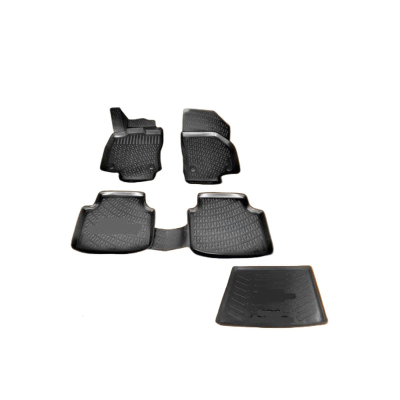 Floor Mats and Cargo Liner for Volkswagen Tiguan 2016-2020 Black 3D