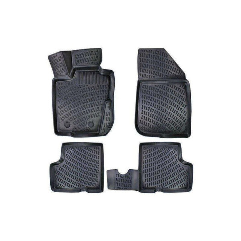 Floor Mats for Dacia Duster 4X4 2010-2017 Custom Fit 3D Black With Raised Edges 4 Pcs