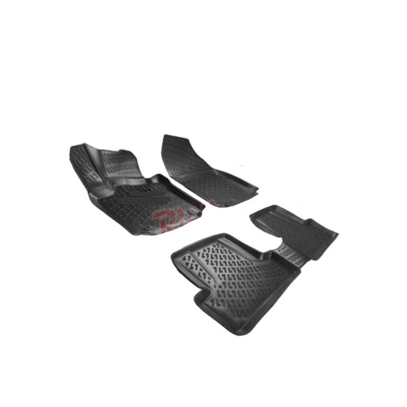 Floor Mats for Renault Captur 2013-2018 3D Black  4-Piece Set