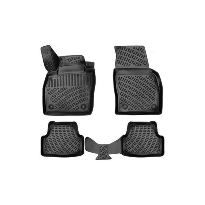 Floor Mats for Volkswagen T-Cross 2019 or Newer 3D Black