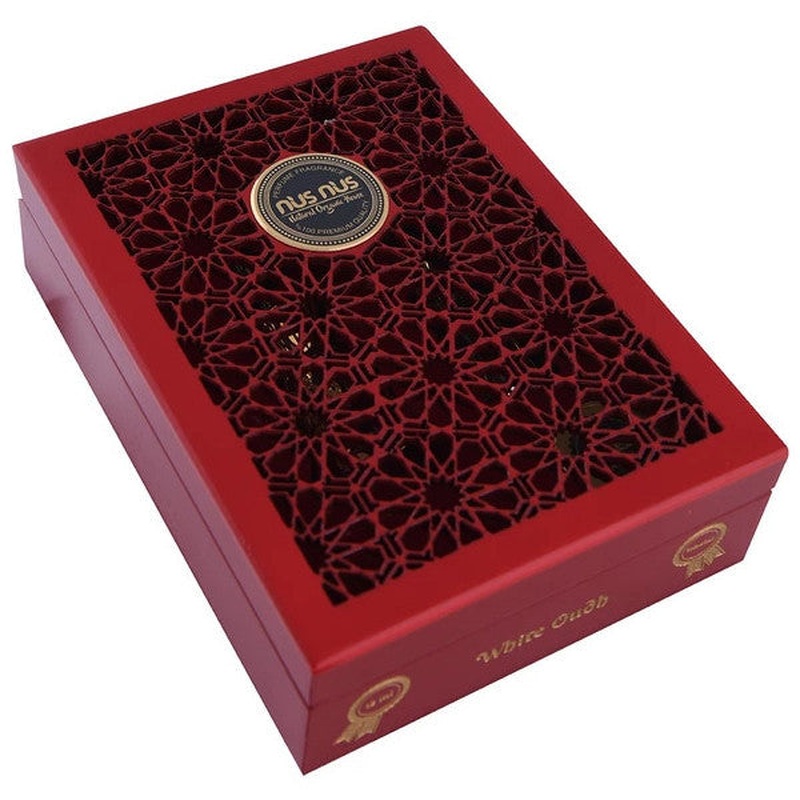 Nusnus White Oudh 12 Ml Wooden Box