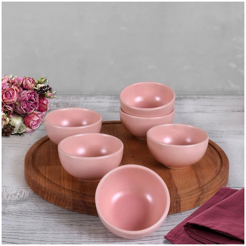 Keramika Cloud Matte Light Pink Snack/sauce Bowl 8 Cm 6 Pieces
