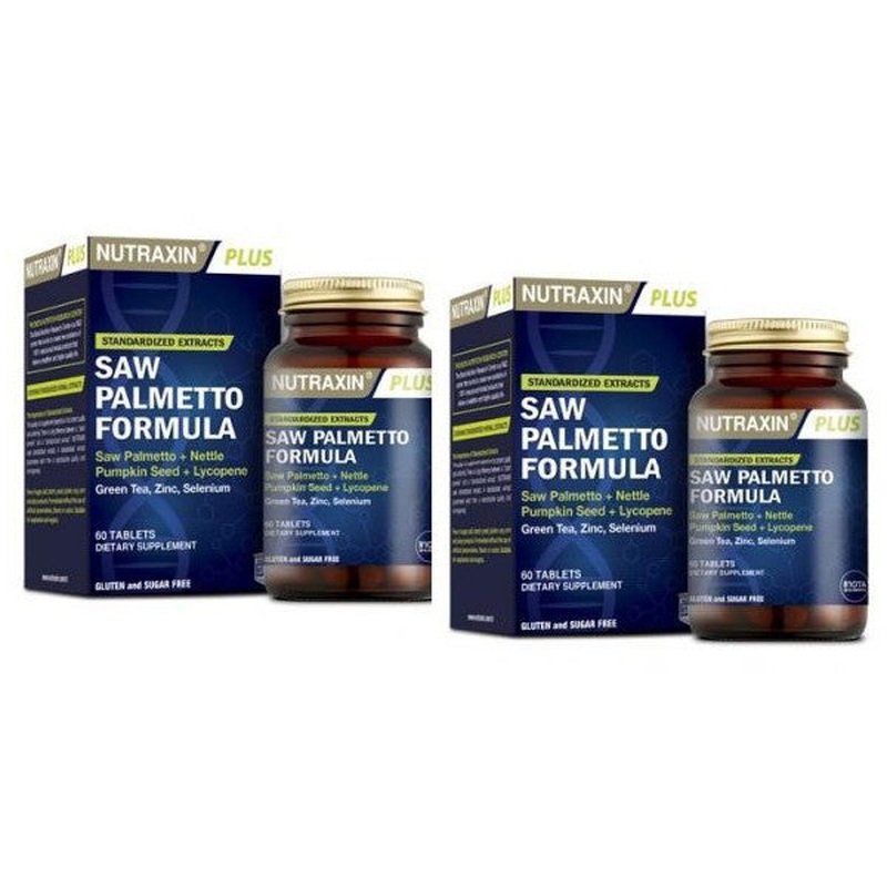 Nutraxin Plus Saw Palmetto Formula 60 Tablets X 2 Pieces