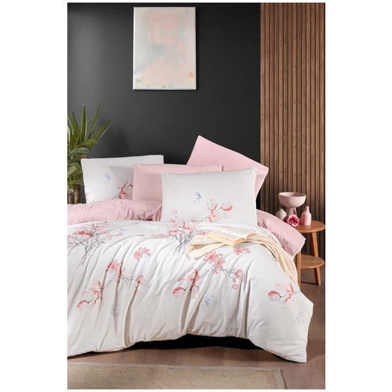 Papavera Double Duvet Cover Set With Fitted Sheet