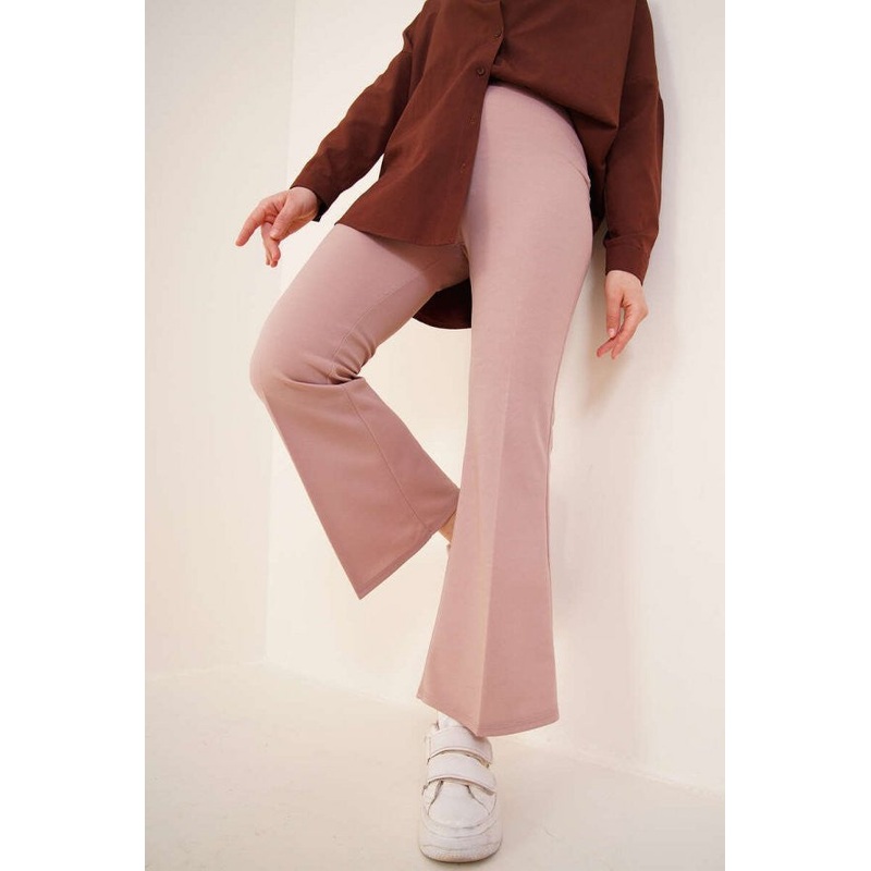 Spanish Leg Straight Mink Trousers