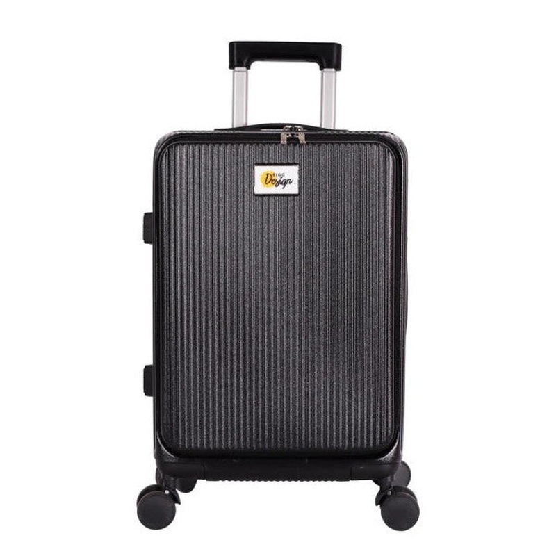 Biggdesign Moods Up Cabin Size Suitcase With Front Compartment, Cup Holder And Usb Port 20" Black