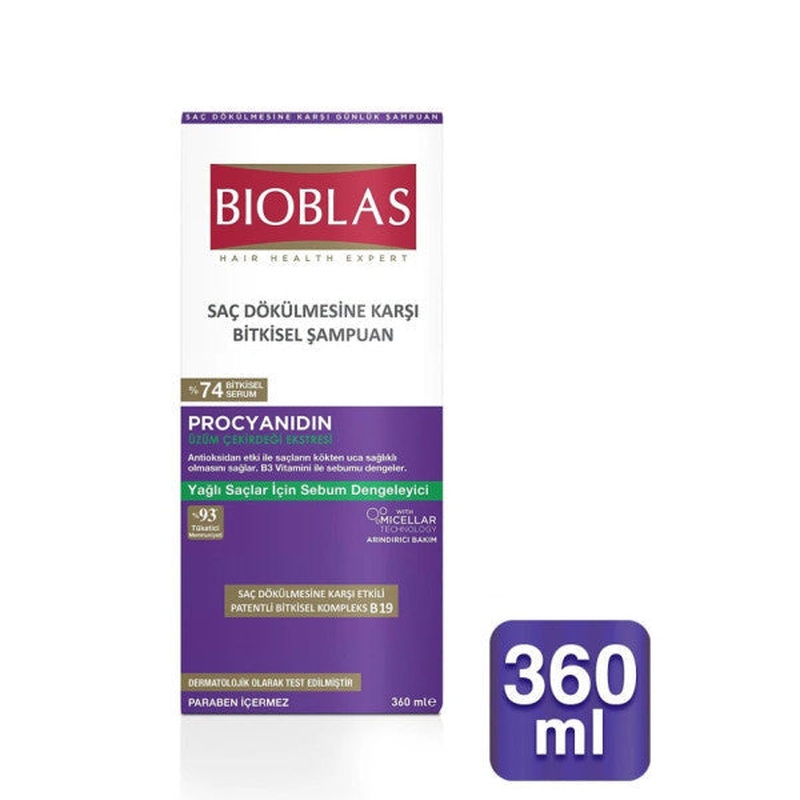 Bioblas Procyanidin Anti Hair Loss And Oiliness Shampoo 360 Ml
