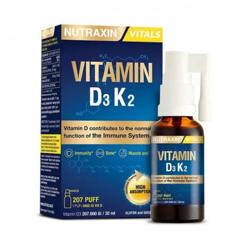 Nutraxin Vitamin D3K2 Spray 30 Ml