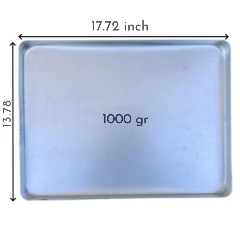 Pastaland Aluminum Baklava & Pastry Baking Tray (1000G)  35X45X3.5 Cm