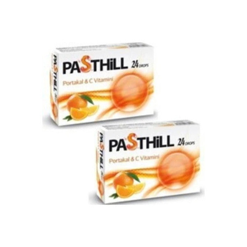 Pasthill Orange & Vitamin C 24 Pastilles 2 Pack