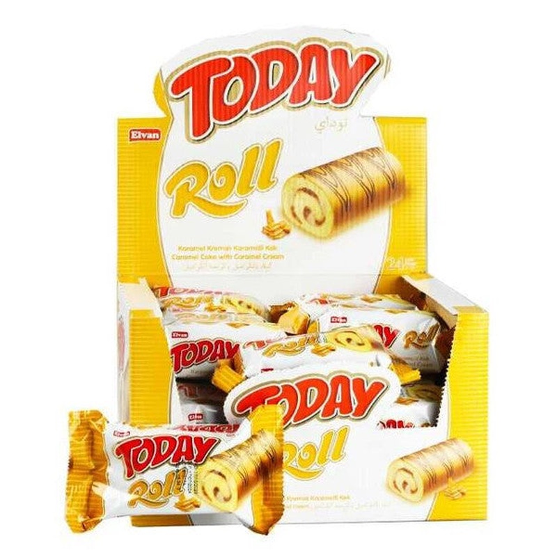 Today Swiss Roll Caramel Cake 35 Gr 24 Pieces (1 Box)
