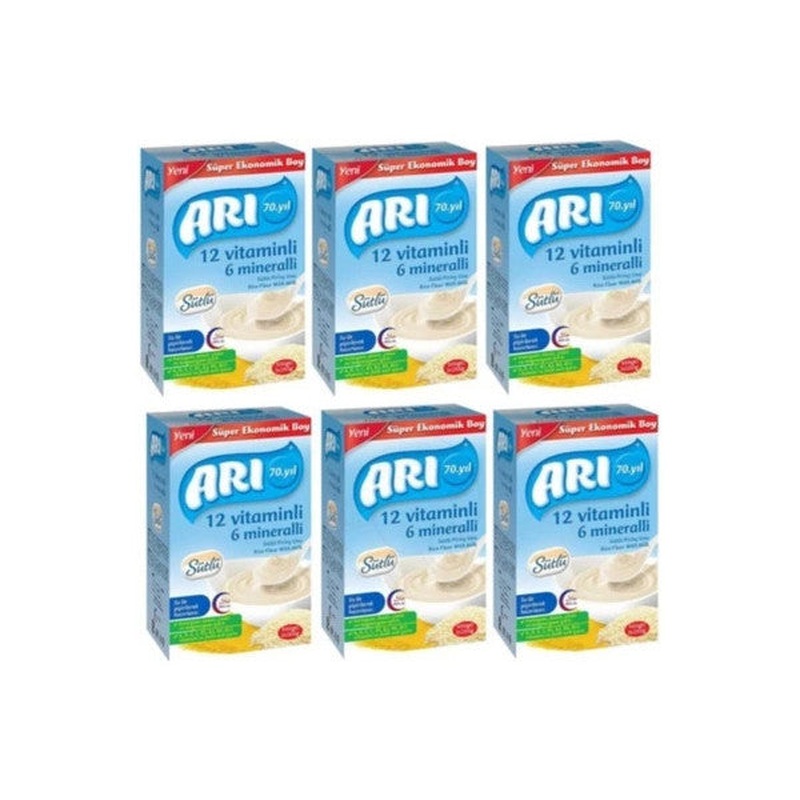 12 Vitamins 6 Minerals 500 Gr Milk Rice Flour 6-Piece *500 Gr